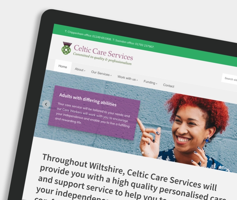 Celtic Care Services homepage