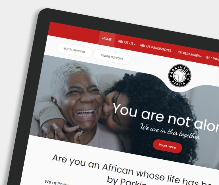 Parkinson's Africa homepage.