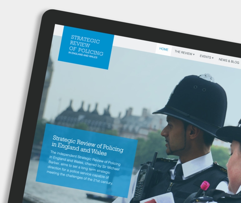 The Strategic Review of Policing homepage