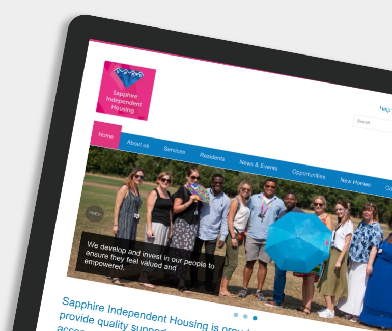Sapphire Independent Housing homepage