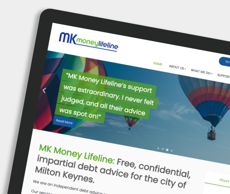 MKMoney Lifeline homepage.